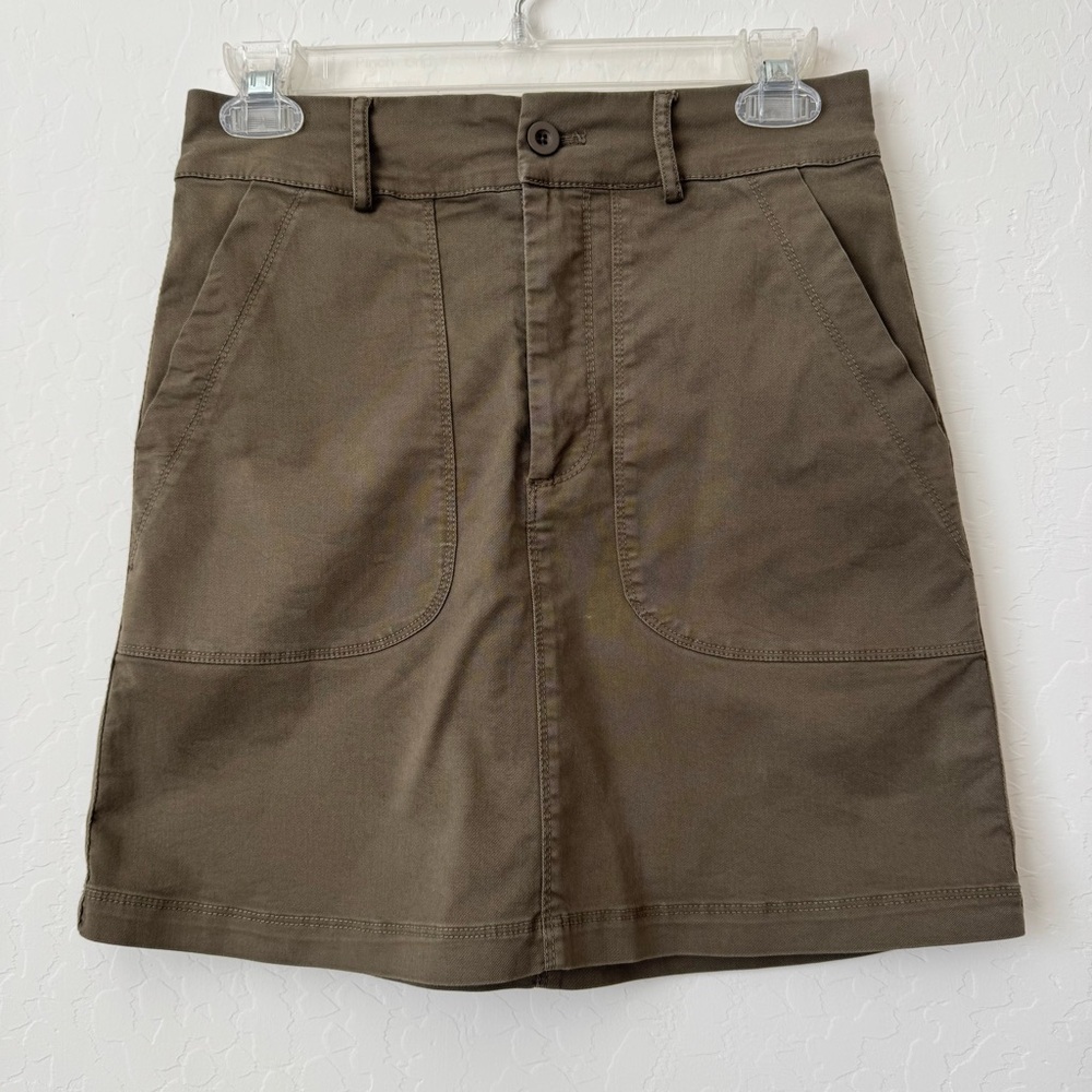 Michael Stars Cargo Mini Skirt Olive XS
